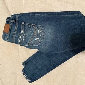 Classic Blue Distressed Women Jeans Payton